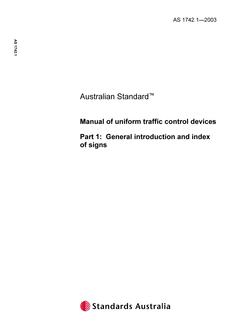 AS 1742.1-2003 AS 1742.1-2003