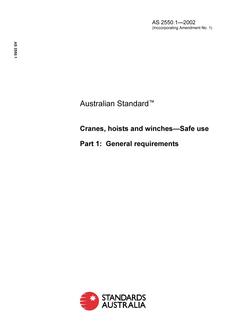 AS 2550.1-2002 AS 2550.1-2002