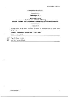 AS 1038.9.1-1992 AMDT 1 AS 1038.9.1-1992 AMDT 1