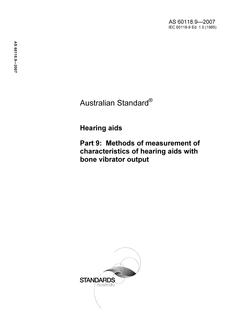 AS 60118.9-2007 AS 60118.9-2007