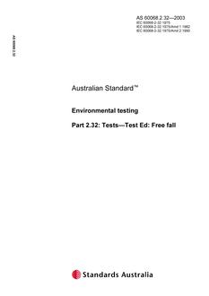 AS 60068.2.32-2003 AS 60068.2.32-2003