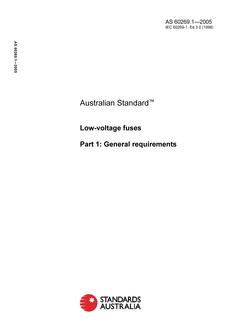 AS 60269.1-2005 AS 60269.1-2005