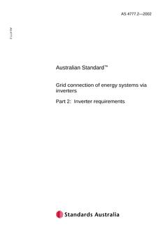 AS 4777.2-2002 AS 4777.2-2002