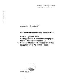 AS 1684.3 C2 SUPP 9-2006 AS 1684.3 C2 SUPP 9-2006