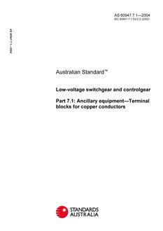 AS 60947.7.1-2004 AS 60947.7.1-2004