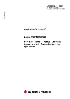 AS 60068.2.31-2003 AS 60068.2.31-2003