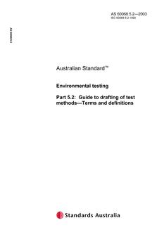 AS 60068.5.2-2003 AS 60068.5.2-2003