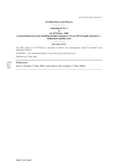 AS 4972(INT)-2001 AMDT 1 AS 4972(INT)-2001 AMDT 1