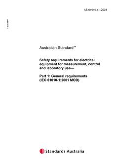 AS 61010.1-2003 AS 61010.1-2003