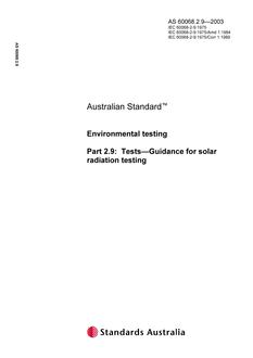 AS 60068.2.9-2003 AS 60068.2.9-2003