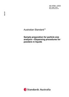 AS 4784-2003 AS 4784-2003