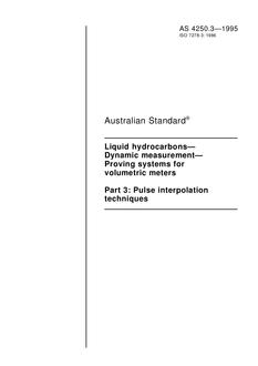 AS 4250.3-1995 AS 4250.3-1995