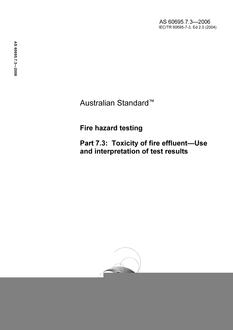 AS 60695.7.3-2006 AS 60695.7.3-2006