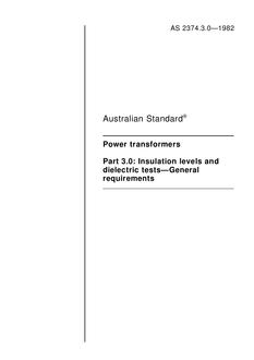 AS 2374.3.0-1982 AS 2374.3.0-1982