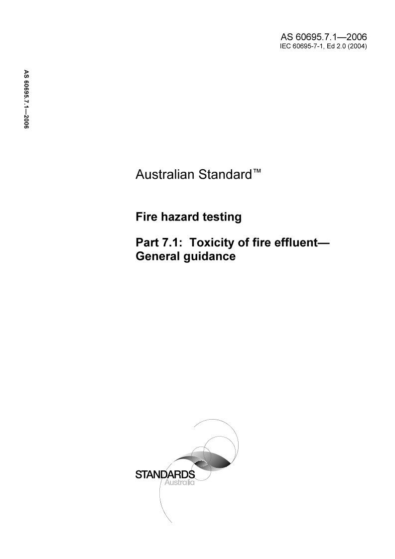 AS 60695.7.1-2006 AS 60695.7.1-2006