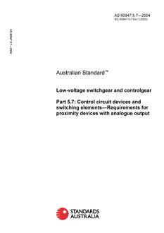 AS 60947.5.7-2004 AS 60947.5.7-2004