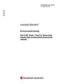 AS 60068.2.66-2003 AS 60068.2.66-2003