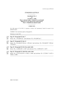 AS 4392.1-1996 AMDT 2 AS 4392.1-1996 AMDT 2