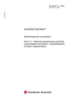 AS 60146.1.1-2002 AS 60146.1.1-2002