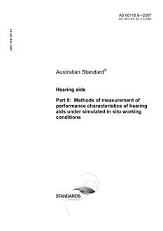 AS 60118.8-2007 AS 60118.8-2007