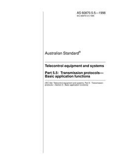 AS 60870.5.5-1998 AS 60870.5.5-1998