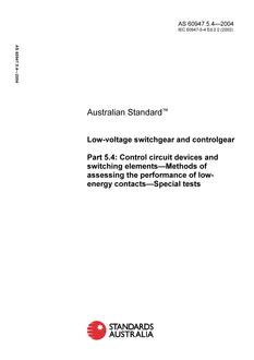 AS 60947.5.4-2004 AS 60947.5.4-2004