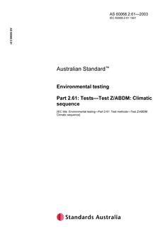 AS 60068.2.61-2003 AS 60068.2.61-2003