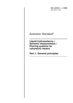 AS 4250.1-1995 AS 4250.1-1995
