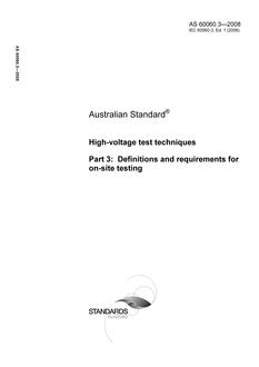 AS 60060.3-2008 AS 60060.3-2008