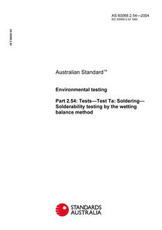 AS 60068.2.54-2004 AS 60068.2.54-2004