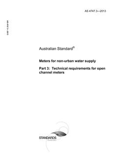 AS 4747.3-2013 AS 4747.3-2013