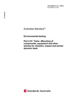 AS 60068.2.47-2003 AS 60068.2.47-2003