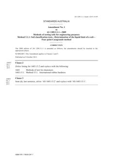 AS 1289.3.1.1-2009 Amd 1:2015 AS 1289.3.1.1-2009 Amd 1:2015