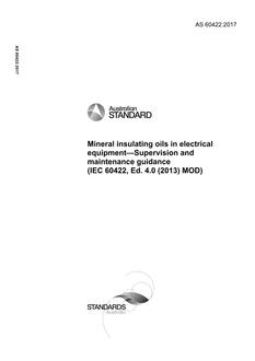 AS 60422:2017 AS 60422:2017