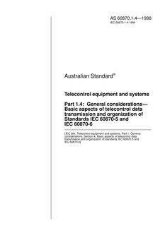 AS 60870.1.4-1998 AS 60870.1.4-1998