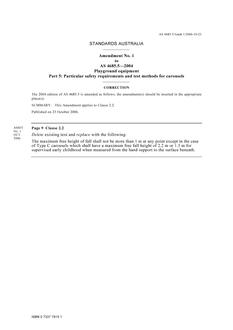 AS 4685.5-2004 AMDT 1 AS 4685.5-2004 AMDT 1
