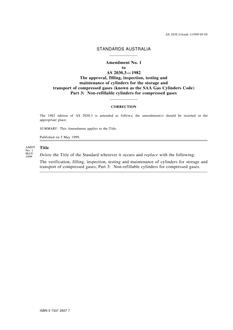 AS 2030.3-1982 AMDT 1 AS 2030.3-1982 AMDT 1