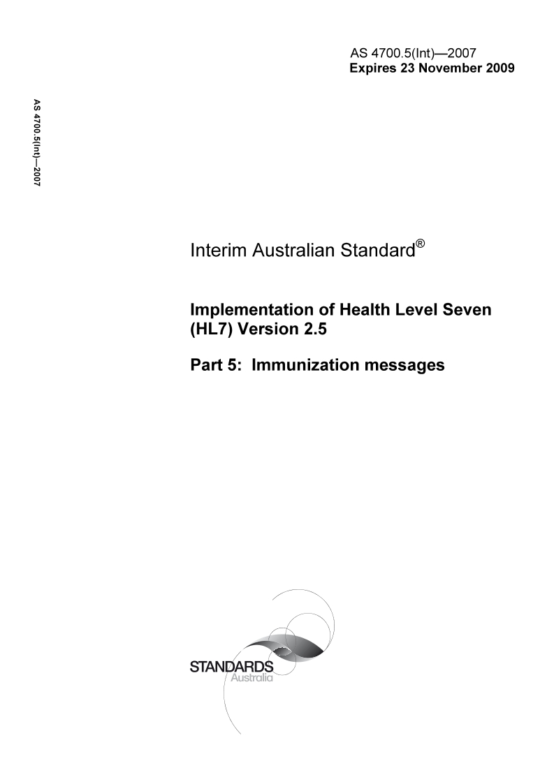 AS 4700.5(INT)-2007 AS 4700.5(INT)-2007