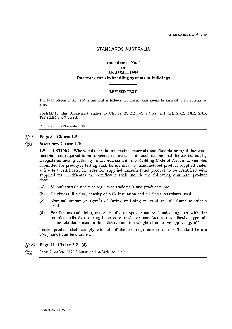 AS 4254-1995 AMDT 1 AS 4254-1995 AMDT 1