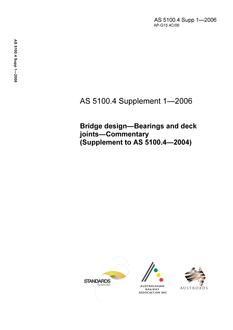 AS 5100.4 SUPP 1-2006 AS 5100.4 SUPP 1-2006