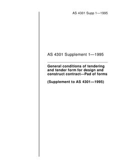 AS 4301 SUPP 1-1995 AS 4301 SUPP 1-1995