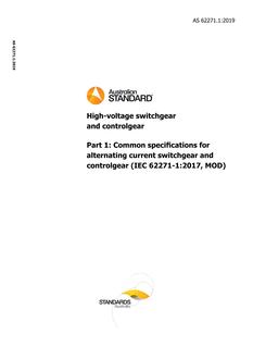 AS 62271.1:2019 AS 62271.1:2019