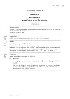 AS 4602.1-2011 Amd 2:2020