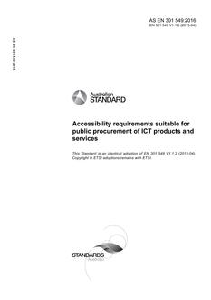 AS EN 301 549:2016 AS EN 301 549:2016