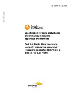 AS CISPR 16.1.1:2020 AS CISPR 16.1.1:2020