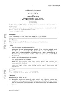 AS 4233.1:2013 Amd 1:2020 AS 4233.1:2013 Amd 1:2020