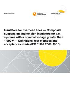 AS 61109:2020 AS 61109:2020