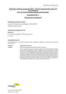 AS 62052.31:2017 Amd 1:2021 AS 62052.31:2017 Amd 1:2021