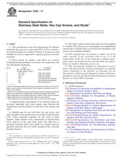 ASTM F593-17 ASTM F593-17