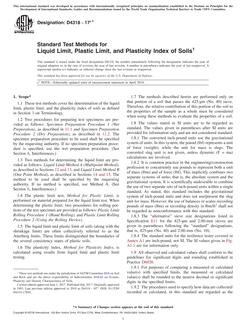 ASTM D4318-17e1 ASTM D4318-17e1